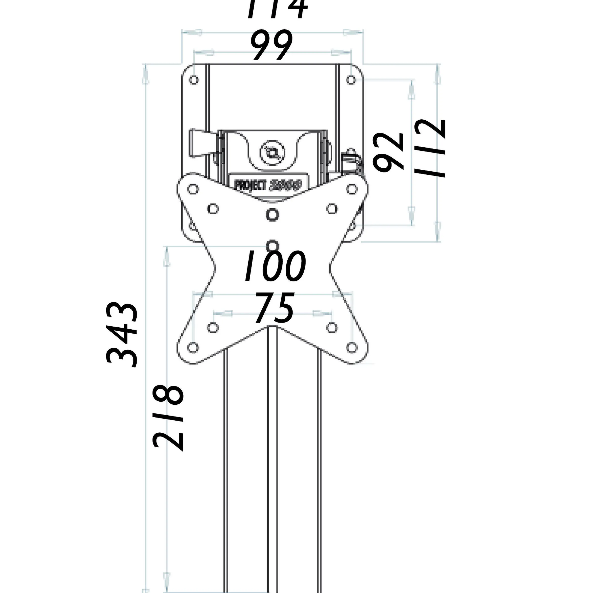 Support plafond pivotant réglable