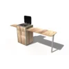 Table Blue mountain 100x45cm en bois stratifié cérusé 2 faces