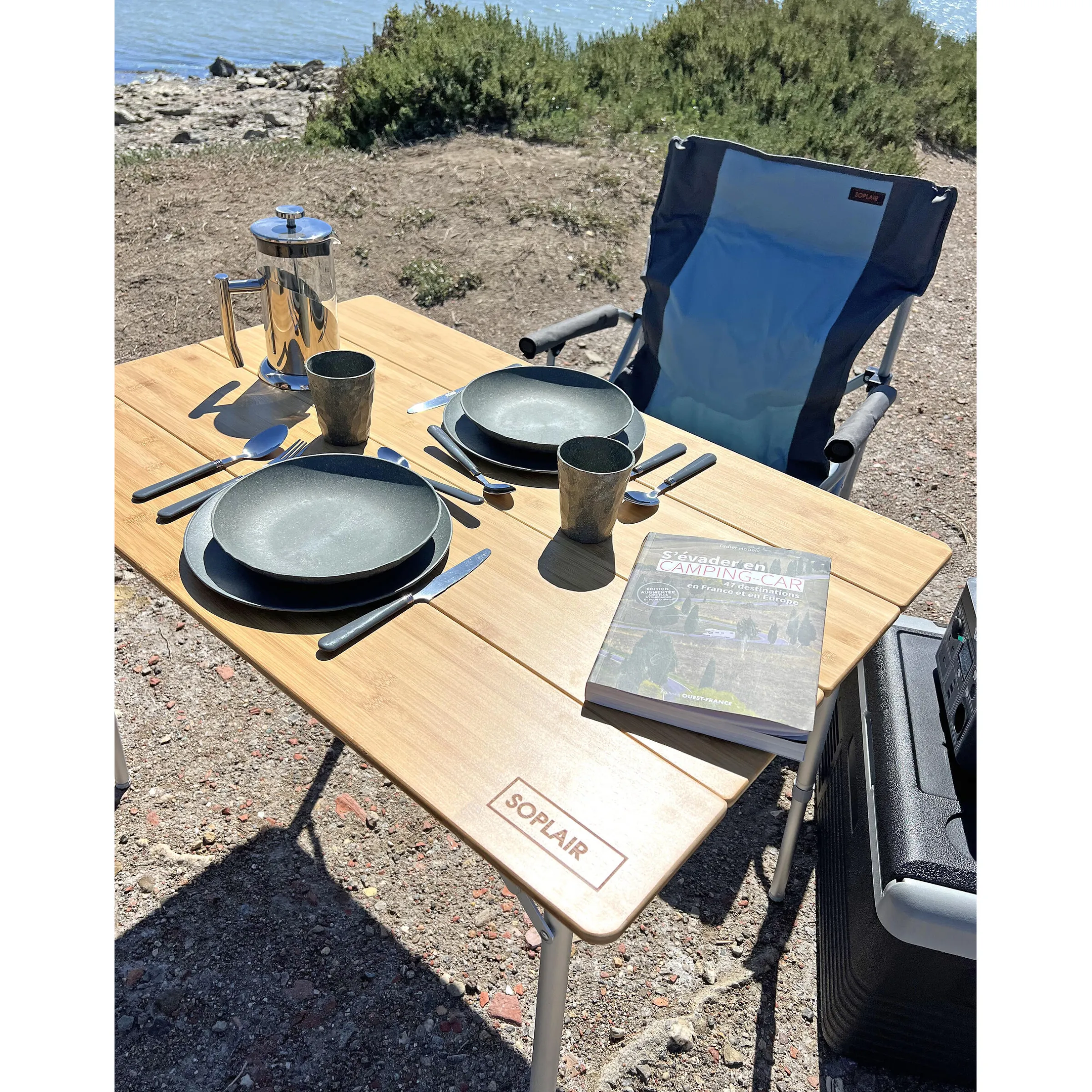 Table de camping Flex Bambou pour 4 personnes