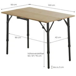 Table pliante en bambou