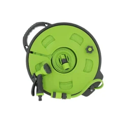 Tuyau d'eau plat 15 m avec enrouleur pour camping-car