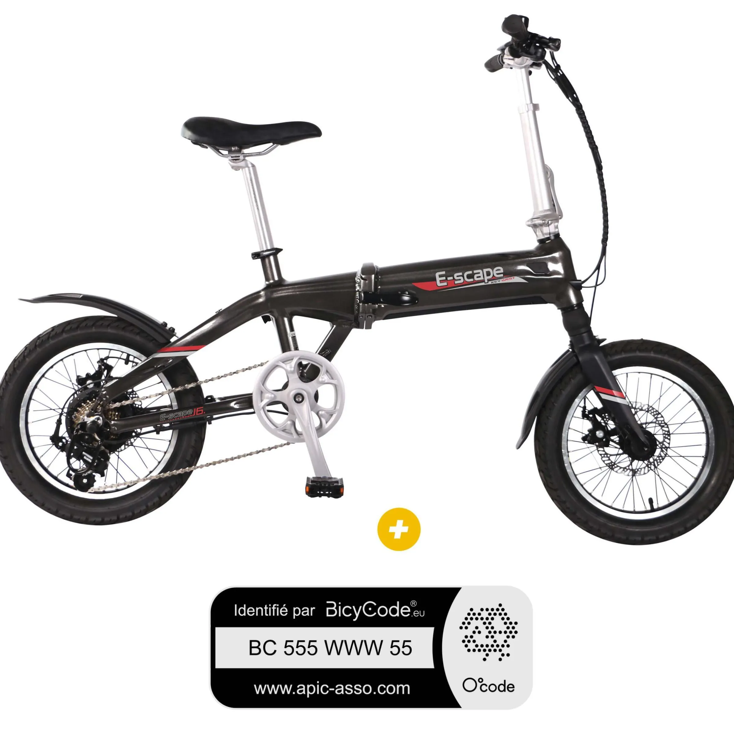 Vélo à assistance électrique pliant Key West 16''