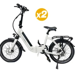 2 Vélos à assistance électrique pliant Jazzy Blanc 11Ah