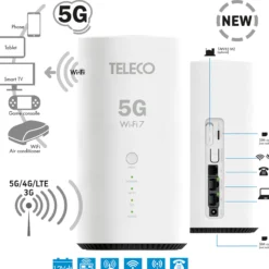 WLT58 ROUTEUR WIFI 5G PORTABLE 12V avec Reg DC/DC 1236-12 +CABLES TS9/SMA